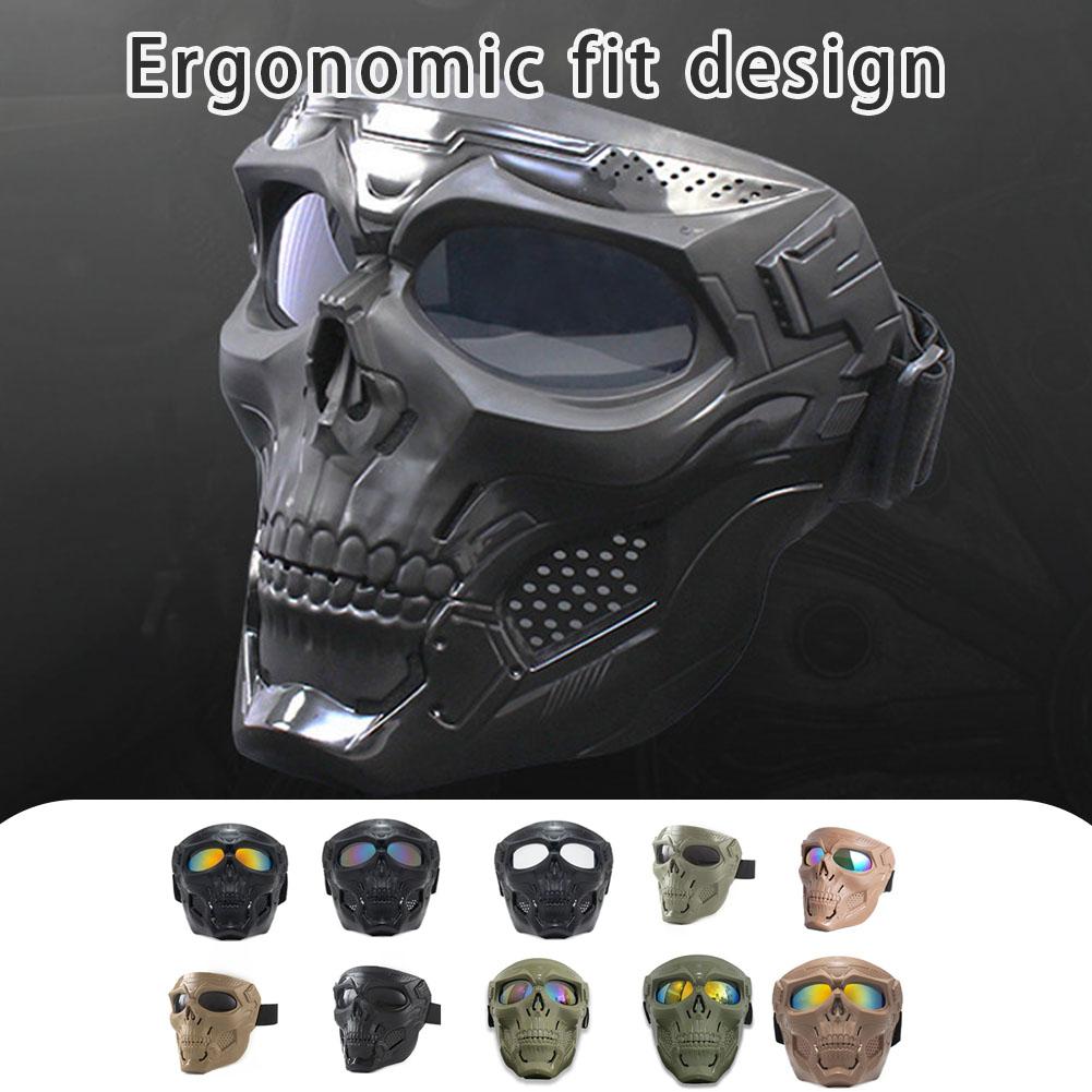 Mask Lanyard Adjustable - Creatief schedel motorrijmasker Retro Harley-masker Winddicht