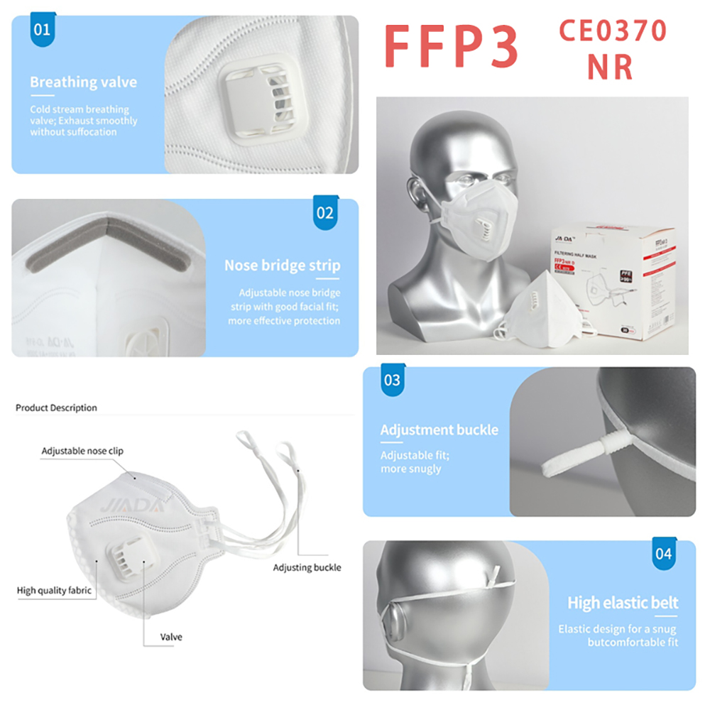 20 stuks/doos FFP3 NR opvouwba - Anti Pollution Mask recensie en prijs