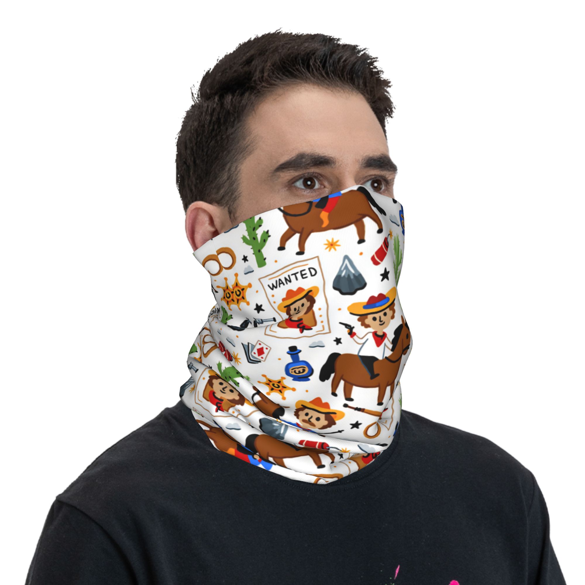 Cartoon Kids Western Cowboy Ba - Kids Face Mask recensie en prijs